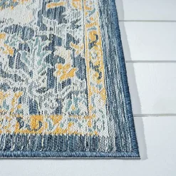 Blue & Orange Medallion Reversible Area Rug, 8x10