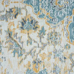 Blue & Orange Medallion Reversible Area Rug, 8x10