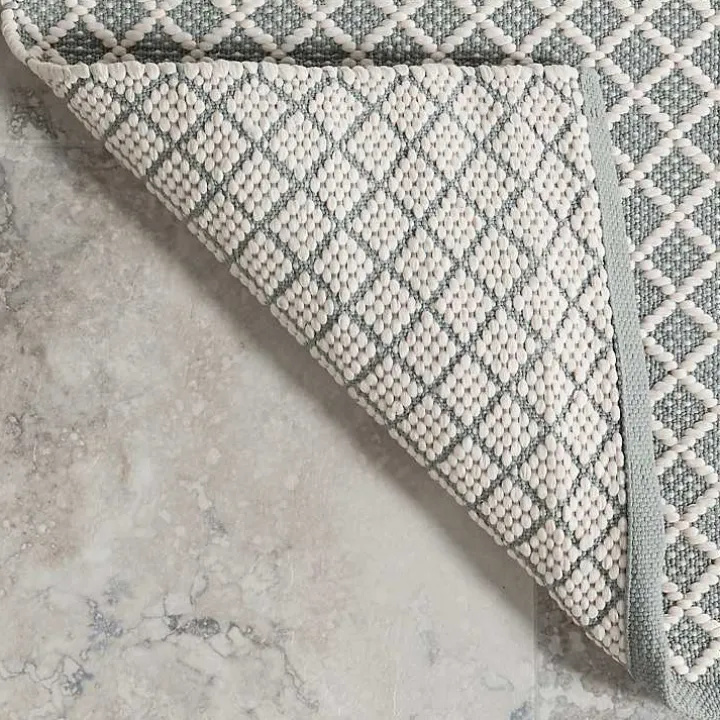 Blue & White Trellis Indoor/Outdoor Rug, 4x6