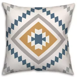 Blue & Yellow Southwest Indoor/Outdoor Pillow