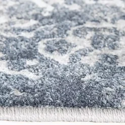 Blue Abstract Area Rug, 5x7