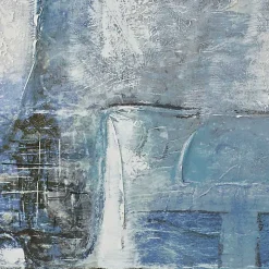 Blue Abstract Framed Canvas Art Print