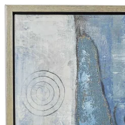 Blue Abstract Framed Canvas Art Print