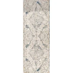 Blue Abstract Medallion Runner