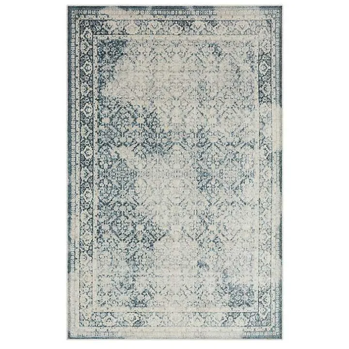 Blue and Cream Blackwell Area Rug, 6x9