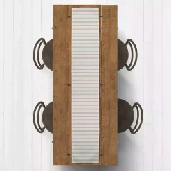 Blue and Cream Country Stripe Table Runner, 72 in.