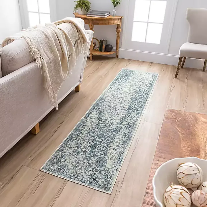 Blue and Cream Granary Runner, 2x8