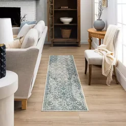 Blue and Cream Granary Runner, 2x8