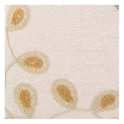 Blue and Gold Floral Fringe Pillow