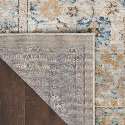 Blue and Gray Bordered Trina Runner