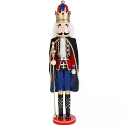 Blue and Red with Gold Trim King Nutcracker