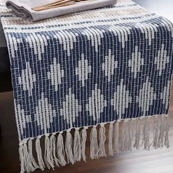 Blue and Stone Southwest Table Runner, 72 in.