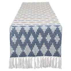 Blue and Stone Southwest Table Runner, 72 in.