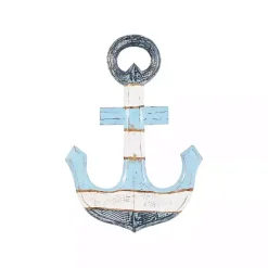 Blue and White Anchor Wall Plaque