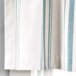 Blue and White Farmhouse Stripe Valance