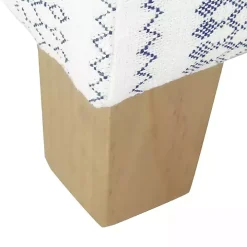 Blue and White Hometown Striped Storage Ottoman