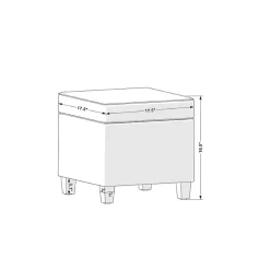 Blue and White Hometown Striped Storage Ottoman