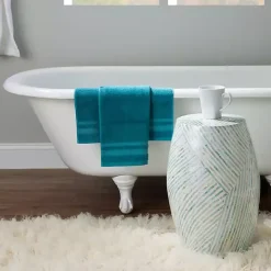 Blue and White Mosaic Capiz Shell Drum End Table