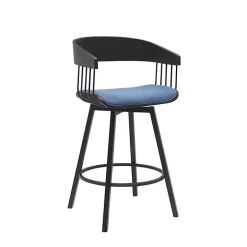 Blue Athena Swivel Counter Stool