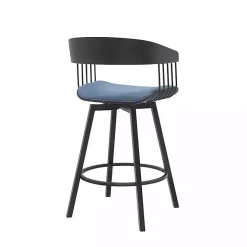 Blue Athena Swivel Counter Stool