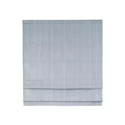 Blue Basketweave Cordless Roman Shade, 27 in.