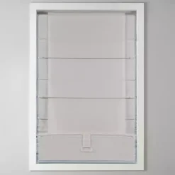 Blue Basketweave Cordless Roman Shade, 31 in.