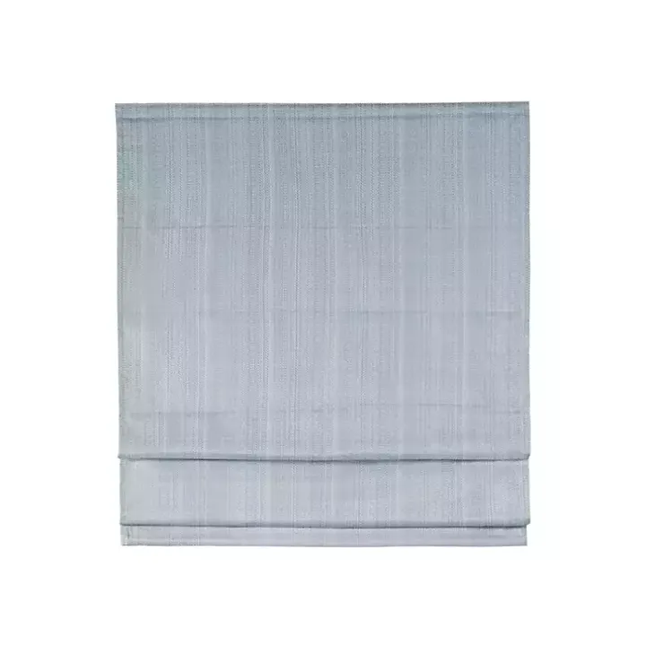 Blue Basketweave Cordless Roman Shade, 33 in.