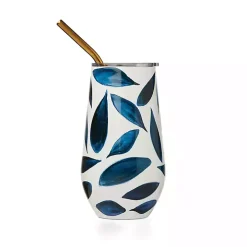 Blue Bay Leaf Insulated Wine Tumbler