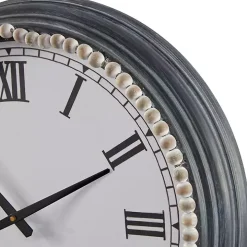 Blue Beaded Roman Numeral Clock