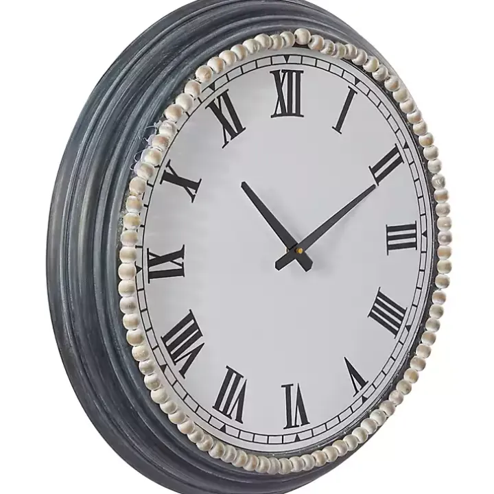 Blue Beaded Roman Numeral Clock