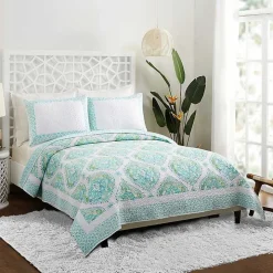 Blue Bohemian Breeze 3-pc. King Quilt Set