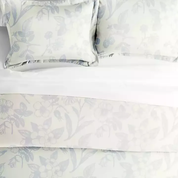 Blue Botanical 3-pc. King Duvet Cover Set