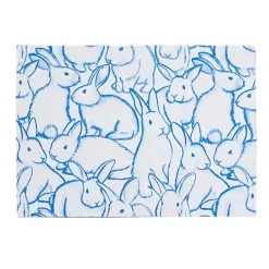 Blue Bunny Outline Placemats, Set of 6