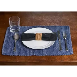 Blue Casual Woven Placemats, Set of 4