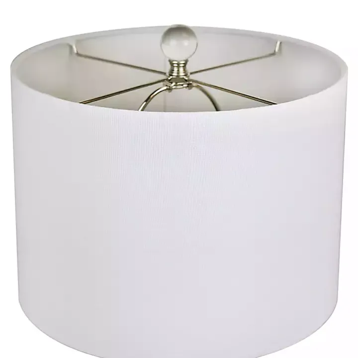 Blue Ceramic Embossed Spiro Table Lamp