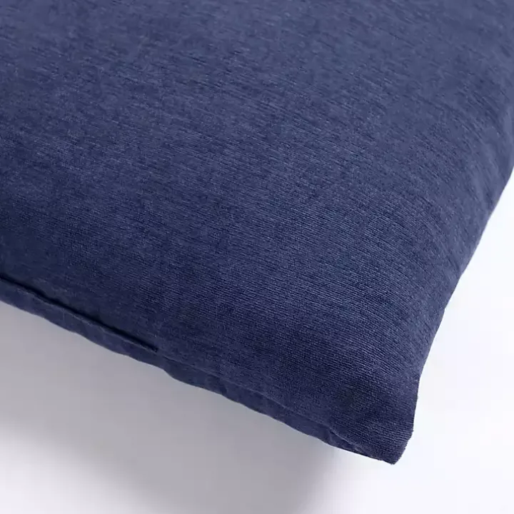 Blue Chenille Pillows, Set of 2