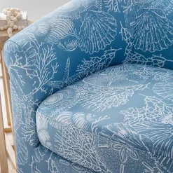 Blue Coastal Bonnie Swivel Accent Chair