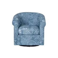 Blue Coastal Bonnie Swivel Accent Chair