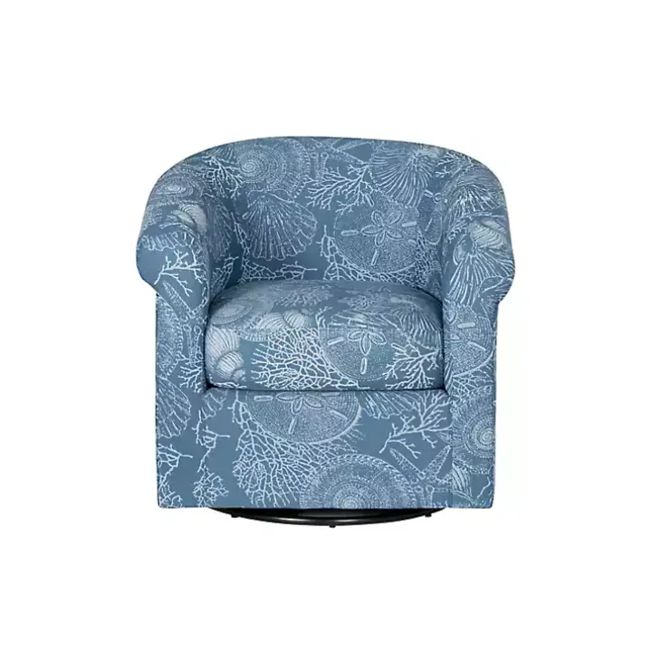Blue Coastal Bonnie Swivel Accent Chair