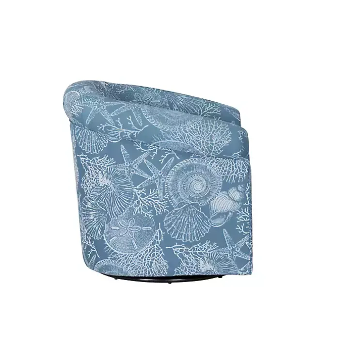 Blue Coastal Bonnie Swivel Accent Chair