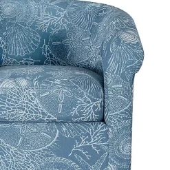 Blue Coastal Bonnie Swivel Accent Chair