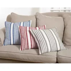 Blue Coastal Stripe Pillow