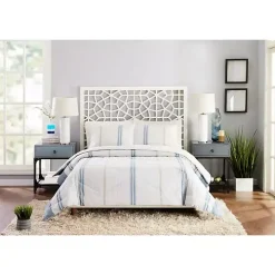 Blue Cream Mason King 3-pc. Comforter Set