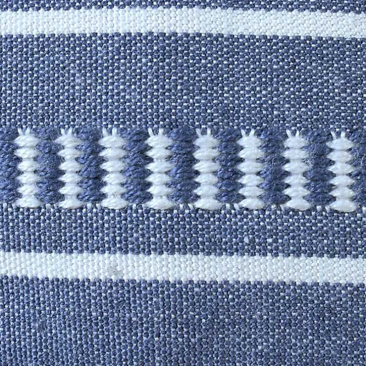 Blue Dash Stripe Indoor/Outdoor Pillow