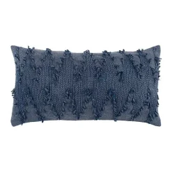 Blue Deconstructed Chevron Accent Pillow