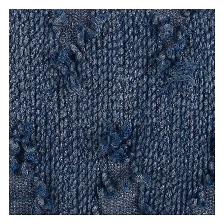 Blue Deconstructed Chevron Accent Pillow