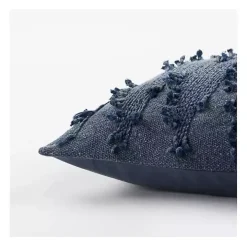 Blue Deconstructed Chevron Accent Pillow