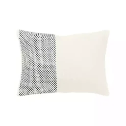 Blue Dotted Colorblock Throw Pillow