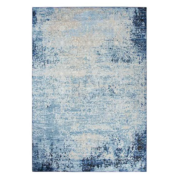 Blue Edward Overdyed Area Rug, 8x10