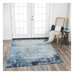 Blue Edward Overdyed Area Rug, 8x10